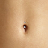 Authentic Maria Tash Small Ball Combo in 14K White Gold - Basic Curved Barbell. Navel Rings Australia.