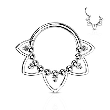 Mandala Filigree Septum Ring in 14K White Gold