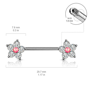 Wilderness Wallflower Nipple Ring - Nipple Ring. Navel Rings Australia.