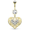 Pour Toujours La Romance Belly Bar with Gold Plating