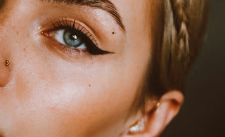 a close up of a person