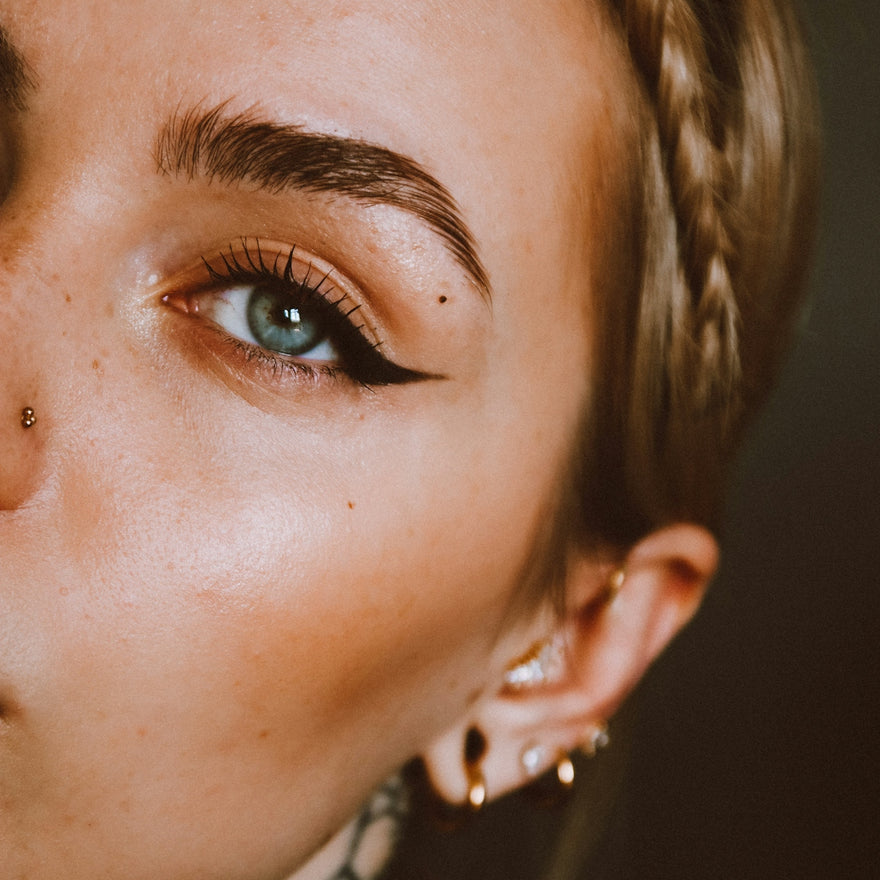 a close up of a person