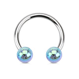 16G Milky Splash Acrylic Circular Barbell
