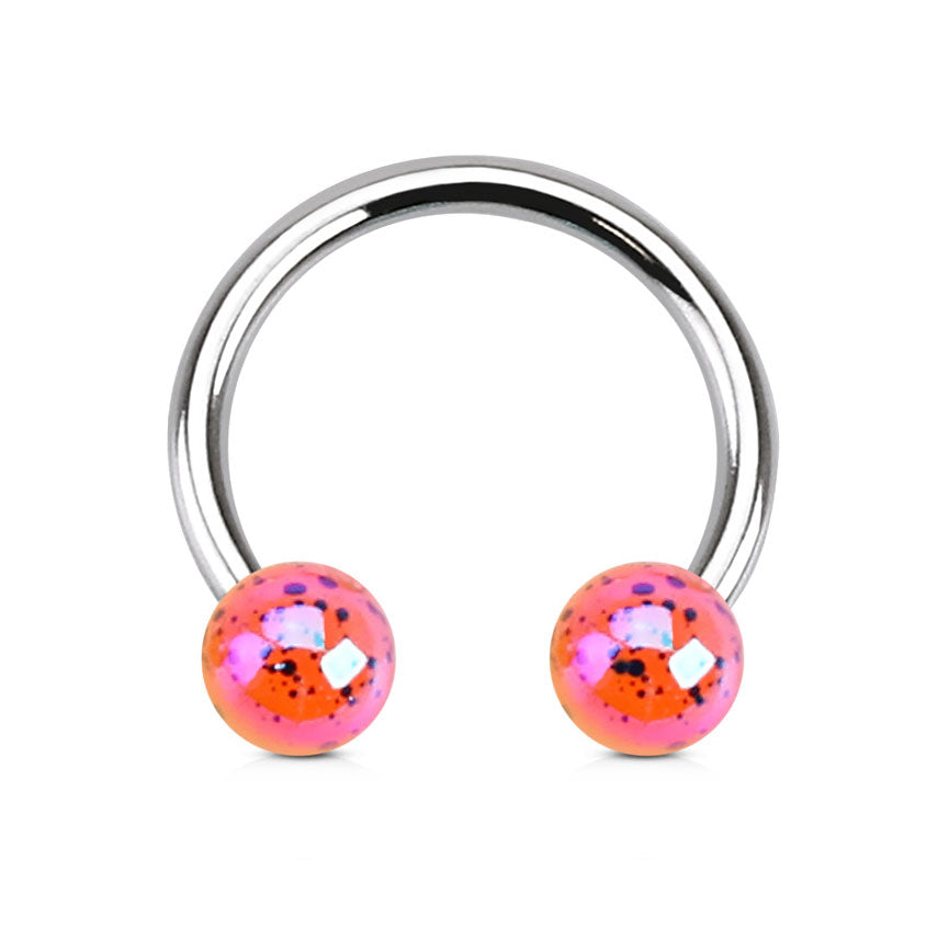 16G Milky Splash Acrylic Circular Barbell