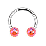 16G Milky Splash Acrylic Circular Barbell