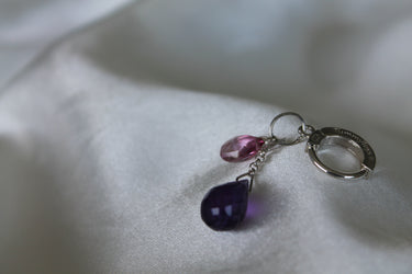 TummyToys® Pink Topaz & Natural Amethyst Belly Ring