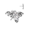Implant Grade Titanium Threadless Cubic Zirconia Bat Top