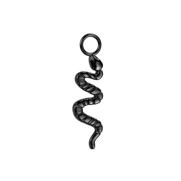 Black Plated Titanium Dangle Snake Charm Attachment