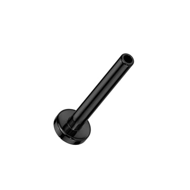 Black Plated Titanium Threadless Flatback Labret Stud – 2.5mm Base