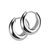 Surgical Steel Hand Polished Wide Hinged Hoop Earring (PAIR)