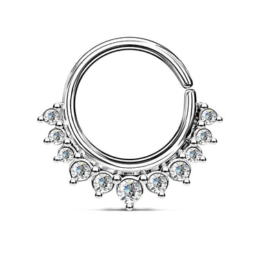 Crystal‑Paved Bendable Hoop - Nose, Septum & Cartilage