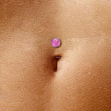 Opal Titanium Basic Threadless Floating Convex Base Belly Bar