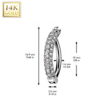 Solid 14K Gold Mucho Hinged Belly Clicker