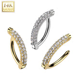 Solid 14K Gold Mucho Hinged Belly Clicker