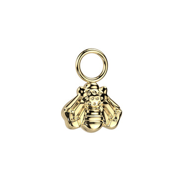 Gold Plated Titanium Dangle Bee Charm for Hoops and Studs