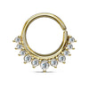 Gold Plated Crystal‑Paved Bendable Hoop - Nose, Septum & Cartilage