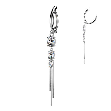 Avere Triple Oval Chain Journey Belly Ring