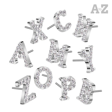 Implant Grade Titanium Threadless Pave Cubic Zirconia Initial Top