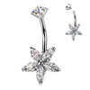 Internally Threaded Marquise Bloom Bandit Navel Ring