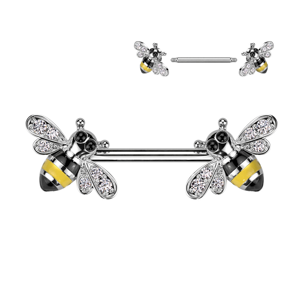 Buzy Bee Nipple Barbell Ring