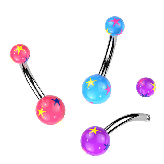 Starburst Acrylic Belly Bars
