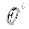 Titanium Hinged Segment Hoop Ring With 3.5mm Wide Dome Surface