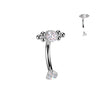 16g Petite Implant Grade Titanium CZ Reverse Belly Ring