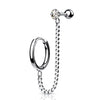 316L Surgical Steel Chain‑Linked Hoop and Cartilage Barbell