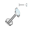 MarquiseGlow Titanium Flat Back Stud