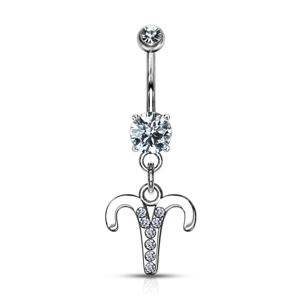 Zodiac Dangling Belly Bar