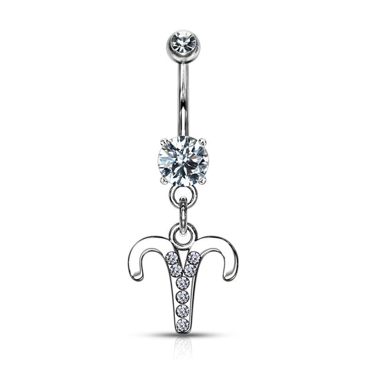 Zodiac Dangling Belly Bar