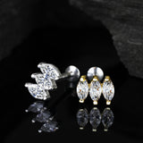 Trio Marquise Internally Threaded Body Jewellery