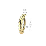 Stacked Heart Belly Huggy in Titanium Gold