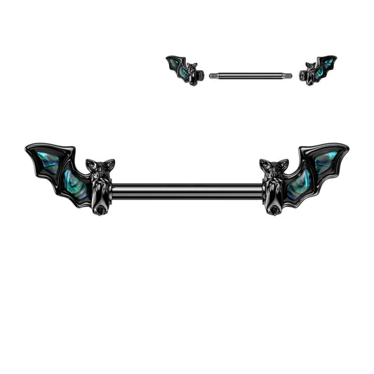 Midnight Abalone Bats Nipple Jewellery