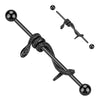 Metallic Black Wrapped Serpent Industrial Barbell
