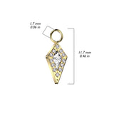 Gold Diamonesque Body Jewellery Charm Attachment