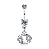 Zodiac Dangling Belly Bar