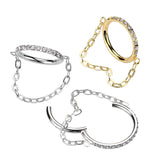 Chained Titanium Hinged Clicker Earring