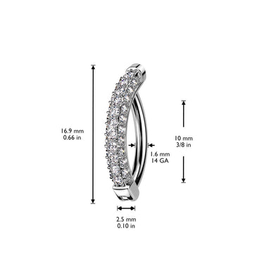 Solid 14K Gold Mucho Hinged Belly Clicker