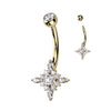 Joya Cluster Belly Ring in 14K Gold