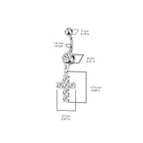 Cross Dangle Belly Bar