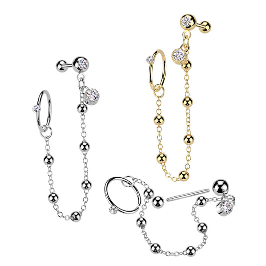 Chained Offspring Double Stack Earring