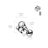 Glamora Internally Threaded Titanium Body Jewellery. Labret, Monroe, Tragus and Cartilage Earrings.