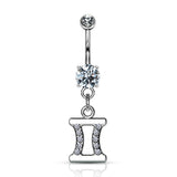 Zodiac Dangling Belly Bar