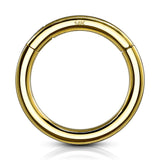 Seamless Hinged Clicker Piercing in 14K Yellow Gold