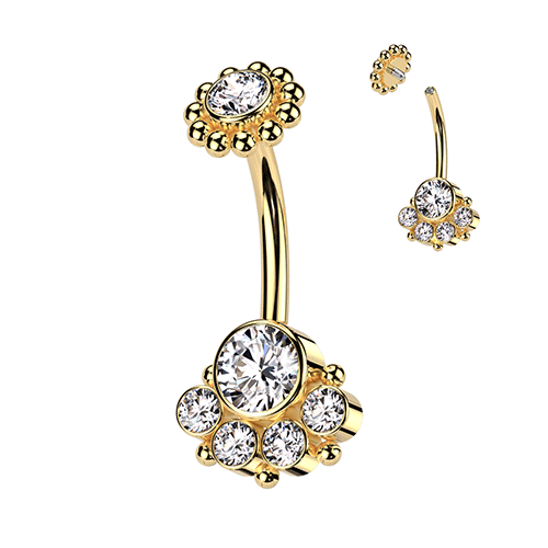 Chica Boutique Belly Ring with Gold Plating