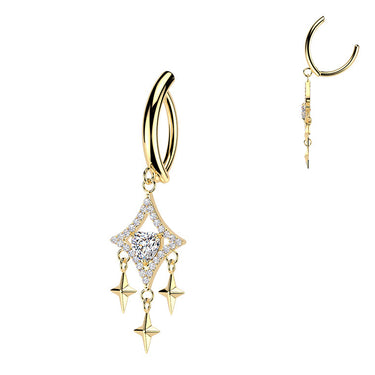 Diamond and Stars Belly Huggy with Gold Plating