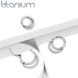 The Amara Solid Titanium Hinged Clicker Earring