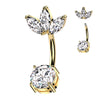 Crowned Señora Belly Ring with Gold Plating