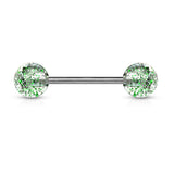 Titanium Glitz Nips Glitter Barbells